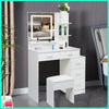 New White Hollywood LED Lights Mirror Makeup Dressing Table Vanity Set 3 Shelves