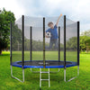 6FT 8FT 10FT 12FT 14FT Outdoor Garden Trampoline W/ Safety Net Enclosure Ladder