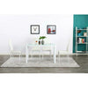 Glass Dining Table Set with 4 Faux Leather Chairs Seat Kitchen Furniture