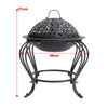 Outdoor Garden Fire Pit Round Steel Bog Burner Heater with Poker Spark Screen