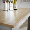Dining Set Grey Table Benches Wooden Unit Kitchen Furniture Seats 4 Two Tone