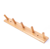 2 Pack Wooden Coat Rack Hooks Holder/ Wall Mounted Hanging/ 5 pegs Rails Rack