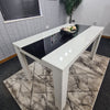 Dining Table Set and 6 4 black white Leather chairs kitchen table set of 4 or 6