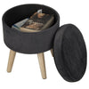 Storage Ottoman Footstool Pouffe Footrest Seat Stool Home Footstool Wooden Leg