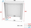 Radiator Cover White Unfinished Modern Traditional Wood Grill Cabinet Shelf MDF