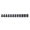 35PC Deep Impact Sockets 8-32mm Set 1/2" Metric Drive Wall Garage Workshop Tool