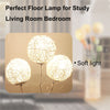 Modern Dimmable Floor Lamp Living Room Standing LED Rattan Light Tree Lantern UK