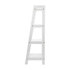 White 4 Tier Ladder Shelf Wooden Storage Unit Rack Display Stand Bathroom New