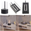 Tabletop Portable Bio Ethanol Fireplace Glass Top Burner In/Outdoor Fire Burner