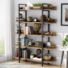 Industrial Wood Bookshelf Bookcase Wood Storage Shelves Heavy Dudy