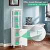 3-Tier Shelf Bathroom High Cabinet Freestanding Floor Storage Cabinet Organizer