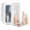 4L Mini Fridge with LED Mirror Portable Cooler Warmer Table Top Bedroom Makeup