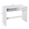 Modern Computer Work Desk Table Study Shelf Drawer Writing Station White