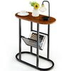 Industrial Side Table 2-tier End Table Nightstand Accent Console Table W/ Shelf