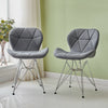 2x Computer Desk Chairs Office Chair Faux Leather Cushioned Ergonomic Home