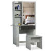 Dressing Table with Drawers, Mirror Stool Set Makeup Desk Vanity Table Bedroom