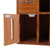 Home Office Retro Wooden Desktop Tidy Stationery Pen Organiser Holder Tissue Box