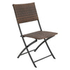 Garden Bistro Patio Furniture Set Table & Chairs Foldable Rattan Table and 2Seat