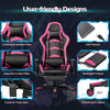 Ergonomic Gaming Chair Adjustable High Back Computer Chair W/ Remote Control LED