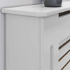 Radiator Cover White Unfinished Modern Traditional Wood Grill Cabinet Shelf MDF