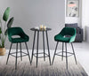 1/2X Bar Stools Velvet Breakfast Chair Kitchen High Counter Stool Pub Restaurant