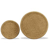 Coffee Table Set 2 Pieces Natural Jute Living Room Quality Unit