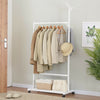 Clothes Rail Rack Wooden Garment Coat Stand Hanging Storage Organizer On Wheels