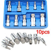10PCS Multi Triple Square Spline Bit Socket Set Mechanics Tool 1/4" 3/8" 1/2" UK