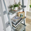 Grey Ladder Shelving Unit 5 Tier Display Stand Book Shelf Wall Rack Storage