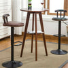 2 X 360° Swivel Elegant Wooden Bar Stool High Leg Lifting Leather Seat Chair Pub