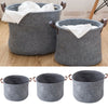 Felt Storage Basket With Handle Bedroom Closet Toy Clothes Blanket Organizer Bin