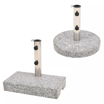 Parasol Base Granite Outdoor Umbrella Stand Holder Rectangular/Round