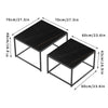 Nest Of 2 Nested Tables Side End Coffee Table Sintered Rock Living Room Office