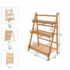3 Tiers Flower Plant Pot Stand Folding Display Ladder Shelf Garden Storage Rack