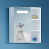 LED Cabinet Wall Mounted Mirror 1 Door Bath Unit Storage Cupboard White Bathroom