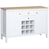 White Sideboard Wine Rack Storage Cabinet Pantry Cupboard Buffet Kitchen Server