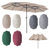 Extra Large 4.6M Garden Parasol Patio Umbrella Double Side Sunshade Sofa Outdoor