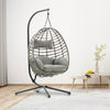 Hanging Rattan Swing Foldable Egg Chair Hammock Wicker Garden Furniture Cuhsion
