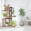 5 Tier Flower Plant Pot Rack Wood Display Stand Shelves Indoor Outdoor Garden