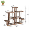 Large Vertical Wood Plant Stand Multiple Indoor Plants Shelf Corner Room Terrace