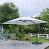 XL 3x3m Square Banana Parasol Outdoor Garden Patio Cantilever Hanging Umbrella