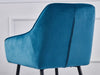 Set of 2/4 Dining Chairs Velvet Padded Seat Metal Legs High Back Chairs Kitchen