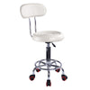 White Spa Salon Stool Gas Lift Backrest Barber Beauty Massage Hairdressing Chair