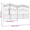 Fence Gate with Spear Black 305x198 -coated Steel M0R3