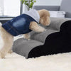 2-4 Steps Dog Stairs Pet Puppy Cat Ladder Ramp For Bed Sofa With Removable Cover