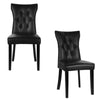2 4 Dining Chairs Leather Velvet Linen Fabric High Back For Home Commercial Shop