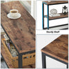 Console Table Sofa Table with Storage Shelves 3-Tier Industrial Entrance Table