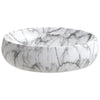 Oval Cloakroom Sink Countertop Basin 480x340mm Grey Marble Ceramic HandWash Bowl