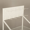 White Shop Retail Shelf Wire Mesh Display Rack Supermarket Movable or Fixed Legs