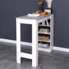 Dining room furniture breakfast bar table space saver white & grey colour